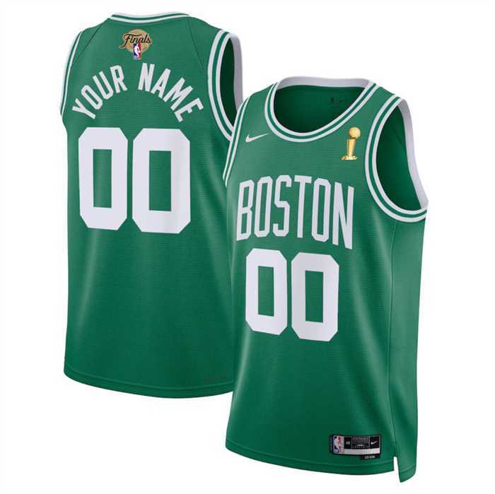 Men%27s Boston Celtics Active Player Custom Kelly Green 2024 Finals Champions Icon Edition Stitched Basketball Jersey